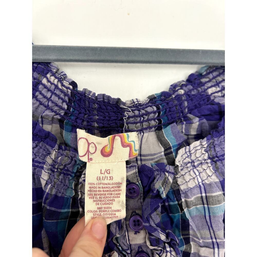 Y2k Plaid Button Blouse - Picture 5 of 5